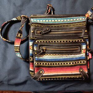 UNIONBAY Aztec Multicolor Design Crossover Women Purse